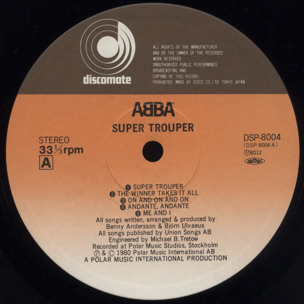 ABBA : Super Trouper = スーパー・トゥルーパー (LP, Album)