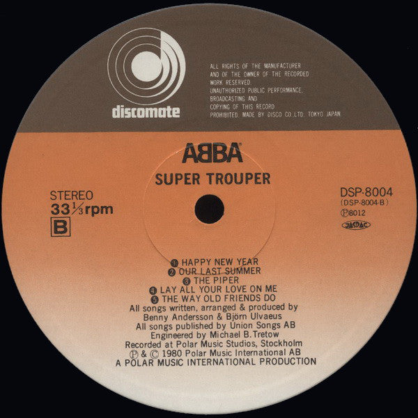 ABBA : Super Trouper = スーパー・トゥルーパー (LP, Album)