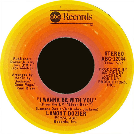 Lamont Dozier : Let Me Start Tonite / I Wanna Be With You (7")
