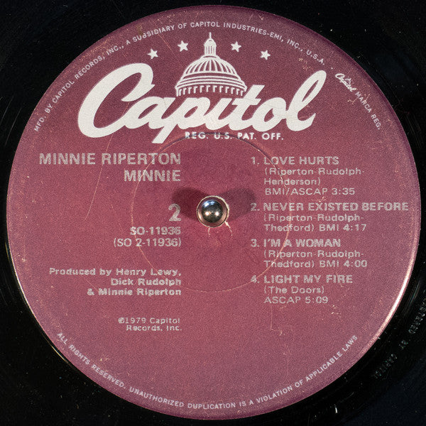 Minnie Riperton : Minnie (LP, Album, Jac)