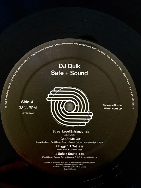 DJ Quik : Safe + Sound (2xLP, Album, RE, RM)