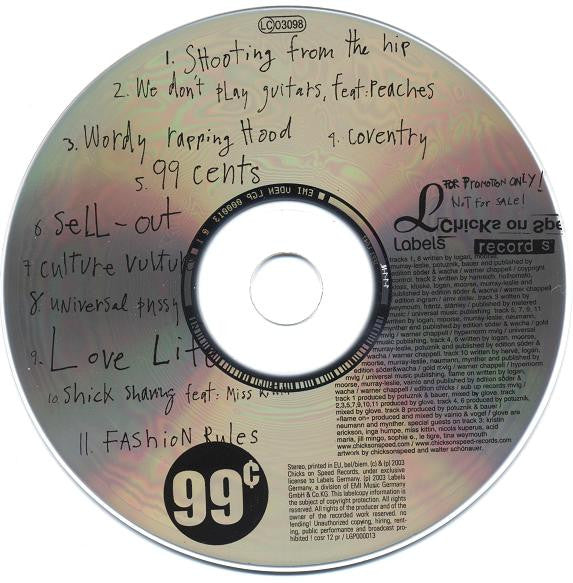 Chicks On Speed : 99 ¢ (CD, Album, Promo)