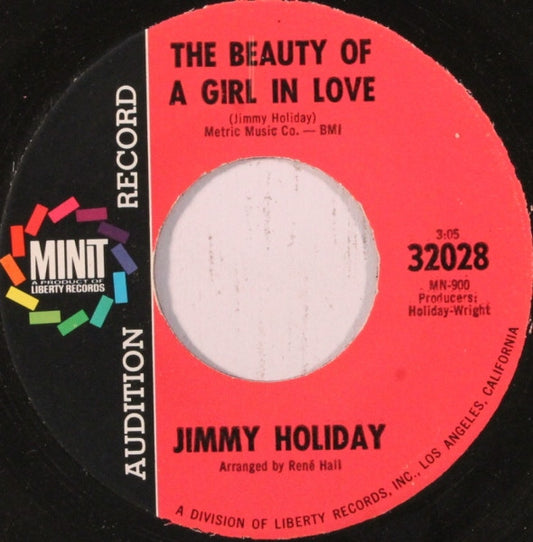 Jimmy Holiday : The Beauty Of A Girl In Love / Everything Is Love (7", Single, Promo)