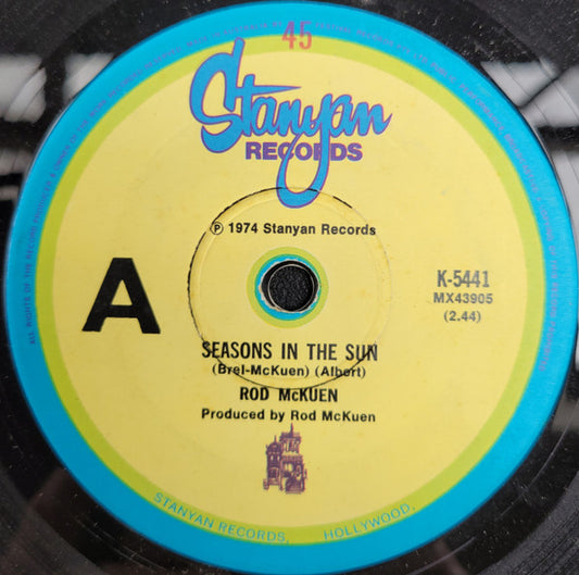 Rod McKuen : Seasons In The Sun (7", Single)