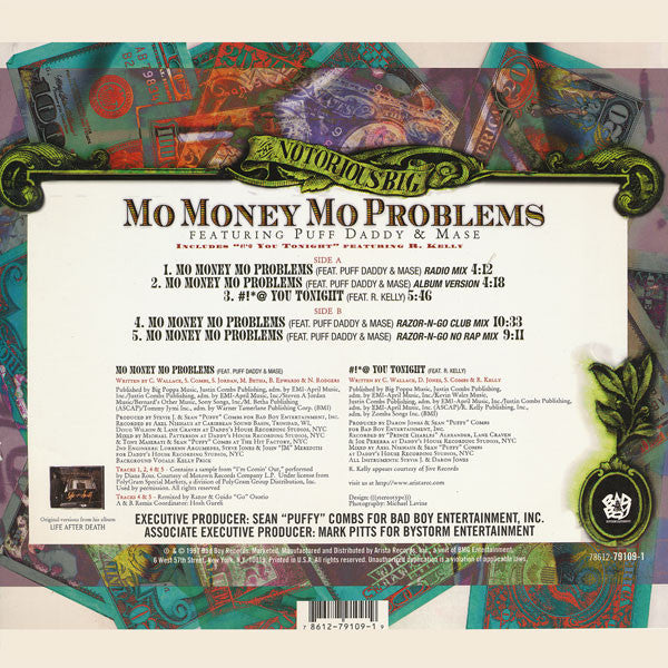 The Notorious B.I.G.* Featuring Puff Daddy & Mase : Mo Money Mo Problems (12", Single)