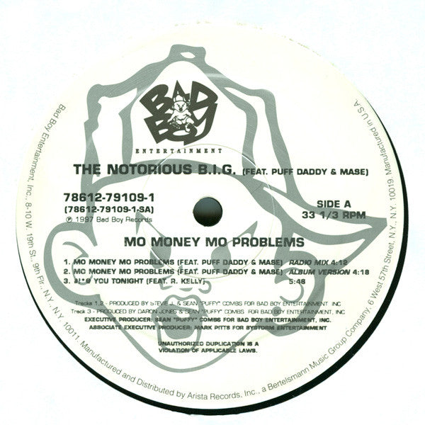 The Notorious B.I.G.* Featuring Puff Daddy & Mase : Mo Money Mo Problems (12", Single)