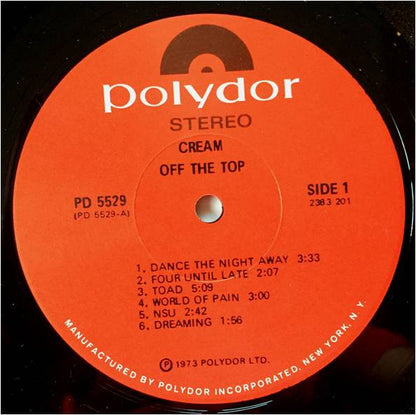 Cream (2) : Off The Top (LP, Comp)