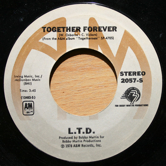 L.T.D. : Holding On (When Love Is Gone) (7", Styrene, Pit)