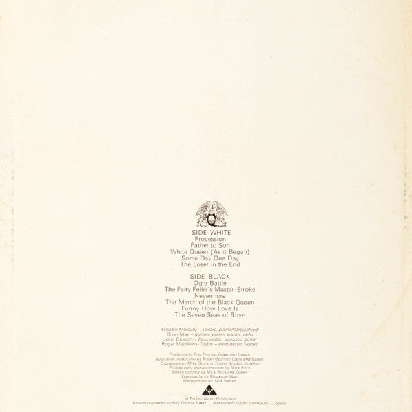 Queen = クイーン* : Queen II = クイーン II ―ホワイト・クイーンとブラック・クイーンの啓示― (LP, Album, RE, Gat)