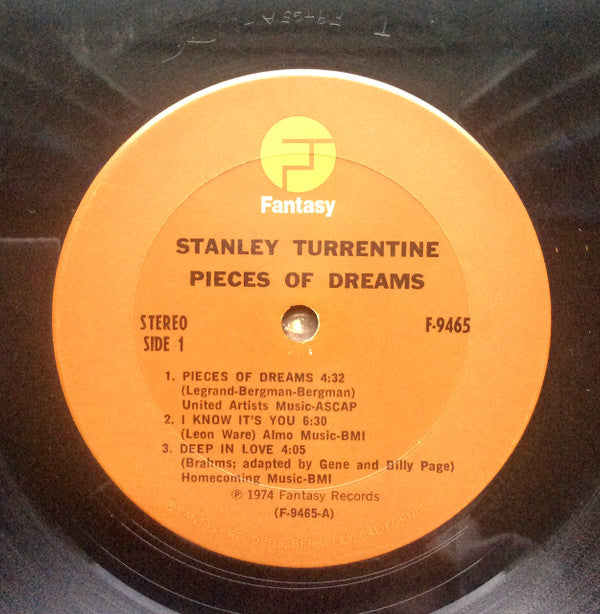 Stanley Turrentine : Pieces Of Dreams (LP, Album, Spl)