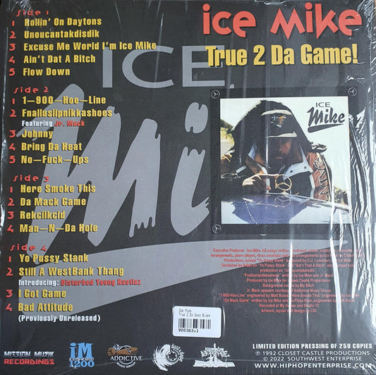 Ice Mike : True 2 Da Game! (2xLP, Album, Ltd, Num, RE)