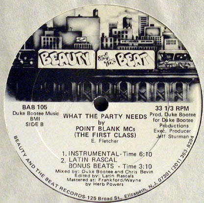 Point Blank MC's : What The Party Needs (12")