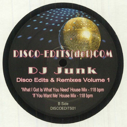 DJ Junk : Disco Edits & Remixes Volume 1 (12", Maxi)