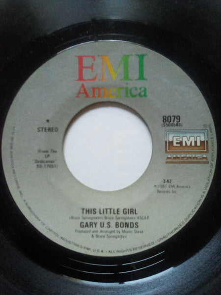 Gary U.S. Bonds : This Little Girl (7", Single, Styrene, All)