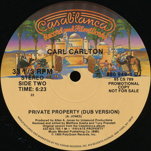 Carl Carlton : Private Property (12", Promo)