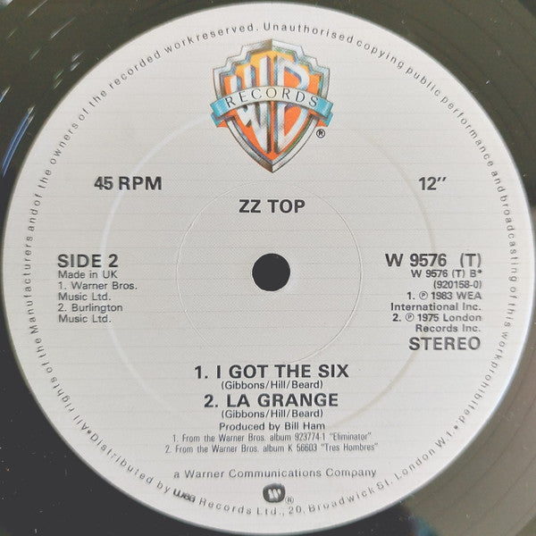 ZZ Top : Sharp Dressed Man (12", Single, Pos)