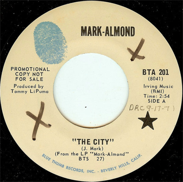Mark-Almond : The City (7", Single, Promo)