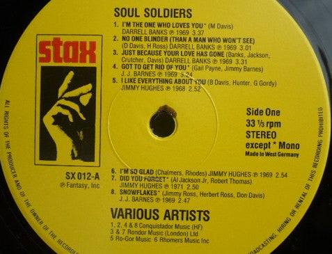 Major Lance Featuring Darrell Banks, J.J. Barnes*, Jimmy Hughes : Soul Soldiers (LP, Comp)