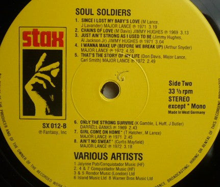 Major Lance Featuring Darrell Banks, J.J. Barnes*, Jimmy Hughes : Soul Soldiers (LP, Comp)