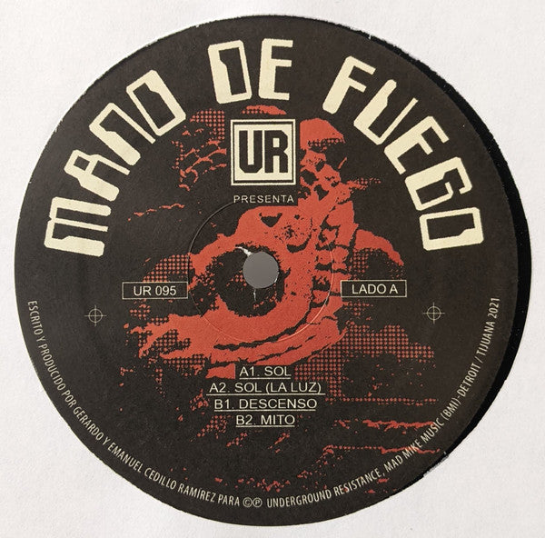 Mano De Fuego : UR Presenta Mano De Fuego (12")