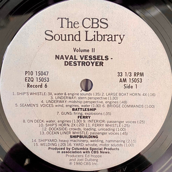 No Artist : Volume II Naval Vessels/Fire Sequence (LP)