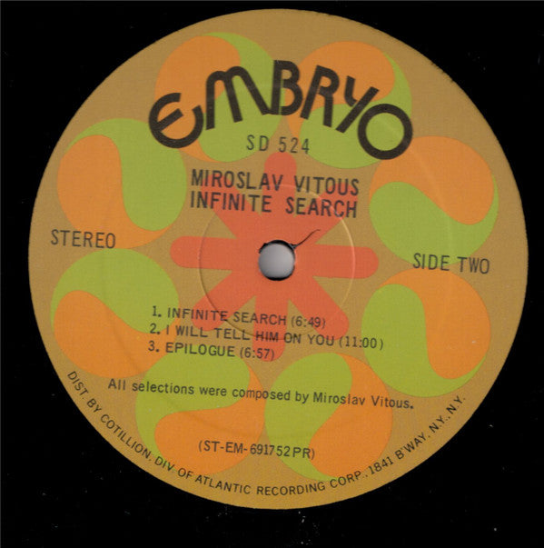 Miroslav Vitous : Infinite Search (LP, Album, PR )