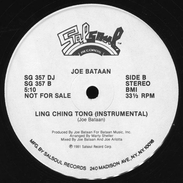 Joe Bataan : Ling Ching Tong (12", Single, Promo)