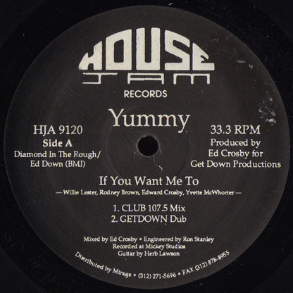 Yummy : If You Want Me To (12")