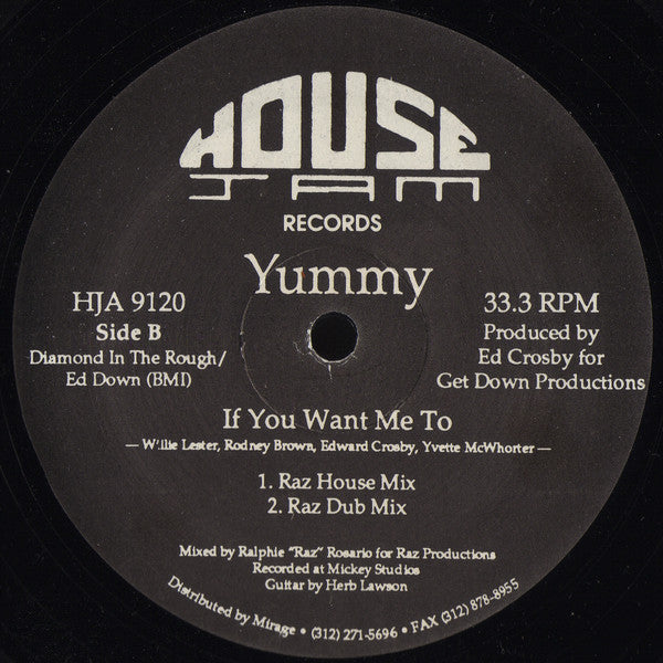 Yummy : If You Want Me To (12")