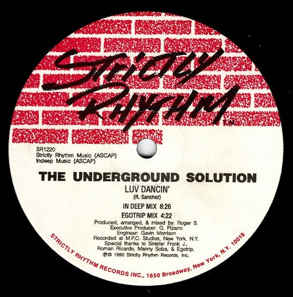 The Underground Solution* : Luv Dancin' (12", RP)
