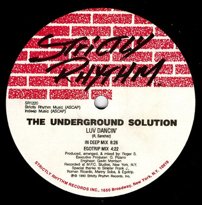 The Underground Solution* : Luv Dancin' (12", RP)