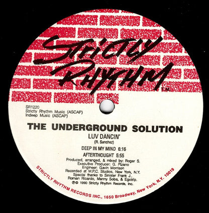 The Underground Solution* : Luv Dancin' (12", RP)