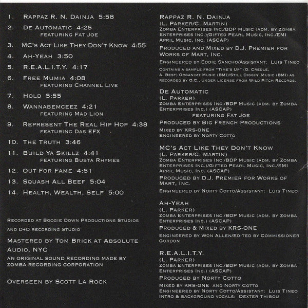 KRS-One : KRS ONE (CD, Album)