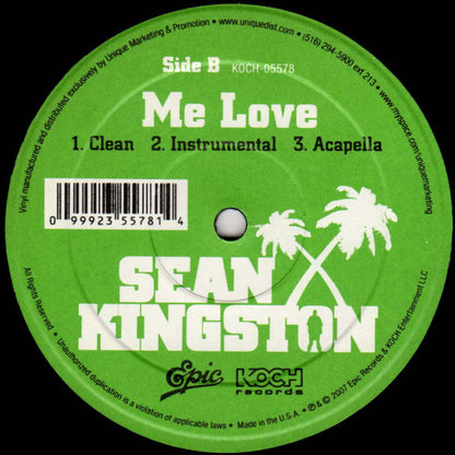 Sean Kingston : Beautiful Girls / Me Love (12")