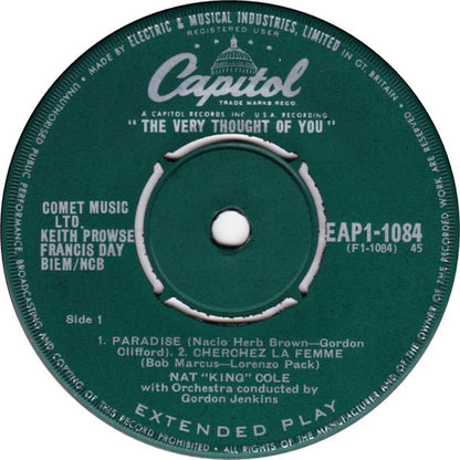 Nat "King" Cole* : The Very Thought Of You (Part 1) (7", EP)