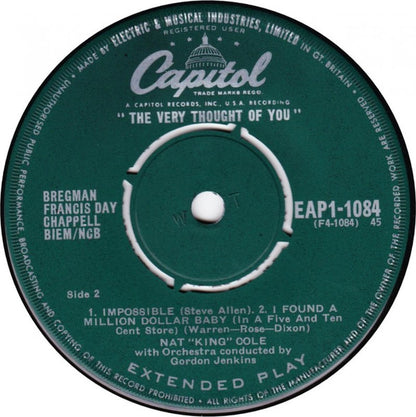 Nat "King" Cole* : The Very Thought Of You (Part 1) (7", EP)