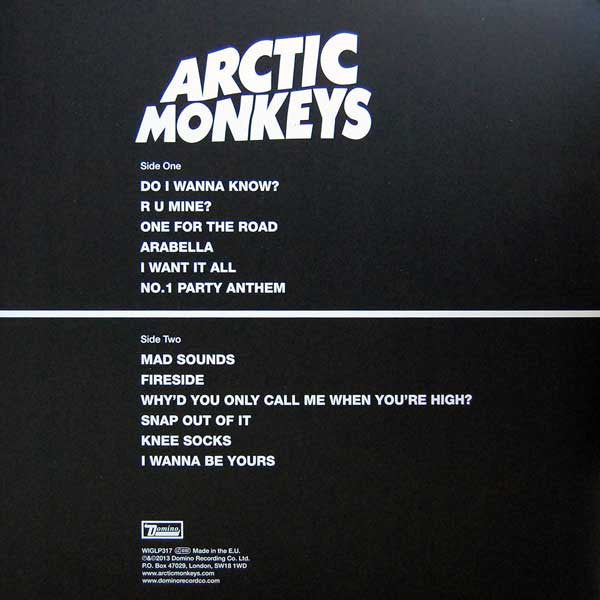 Arctic Monkeys : AM (LP, Album, RE, Gat)