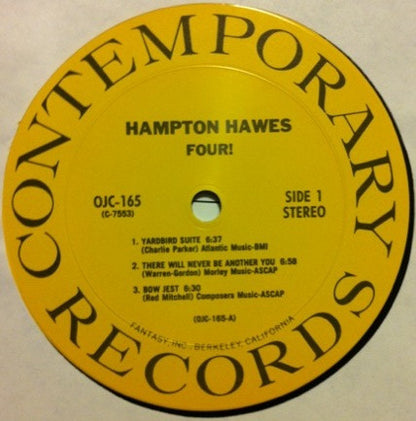 Hampton Hawes : Four! (LP, RE)