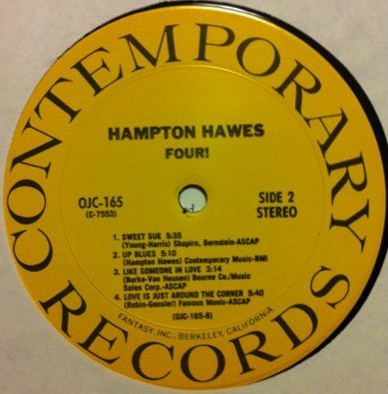 Hampton Hawes : Four! (LP, RE)