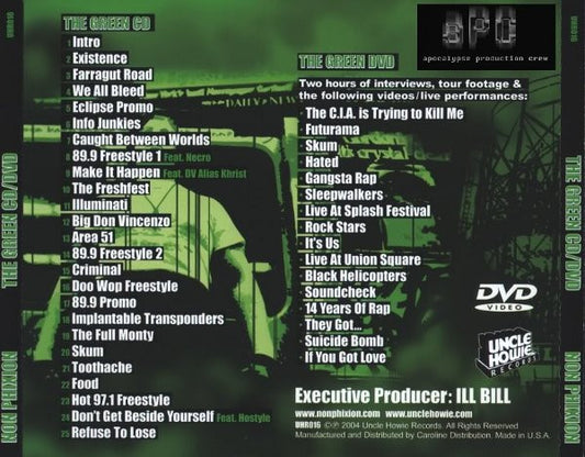 Non Phixion : The Green CD/DVD (CD, Album + DVD)