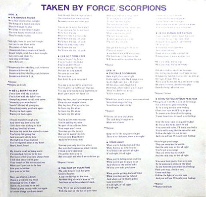 Scorpions : Taken By Force (LP, Album)