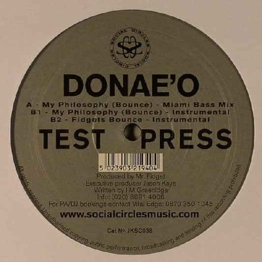 Donae'o : My Philosophy (Bounce) (Remixes) (12", TP)