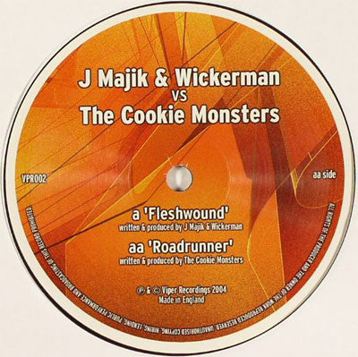 J Majik & Wickaman vs. Cookie Monsters : Fleshwound / Roadrunner (12")
