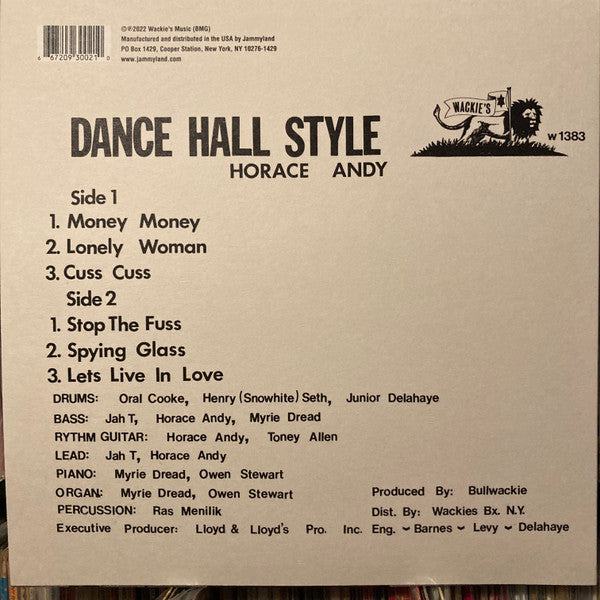 Horace Andy : Dance Hall Style (LP, Album, RE, RP)