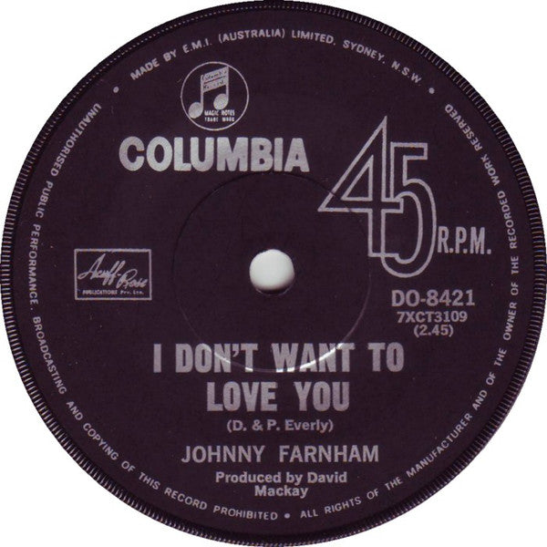 Johnny Farnham* : Jamie (7", Single)