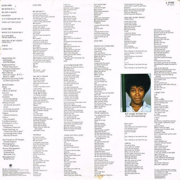 Joan Armatrading : Me Myself I (LP, Album)