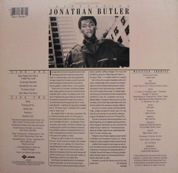 Jonathan Butler : Introducing Jonathan Butler (LP, Album)