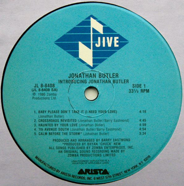 Jonathan Butler : Introducing Jonathan Butler (LP, Album)