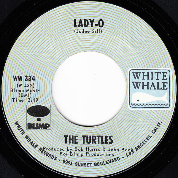 The Turtles : Lady-O (7", Single, Styrene, Pit)