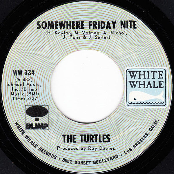 The Turtles : Lady-O (7", Single, Styrene, Pit)